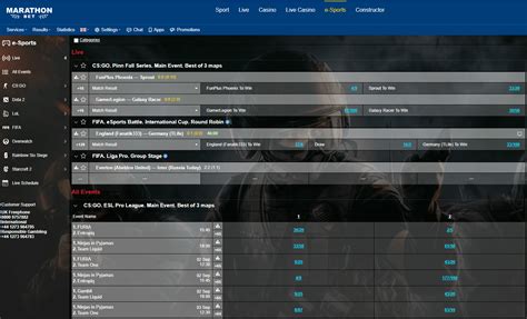 Marathonbet eSports Betting Review .